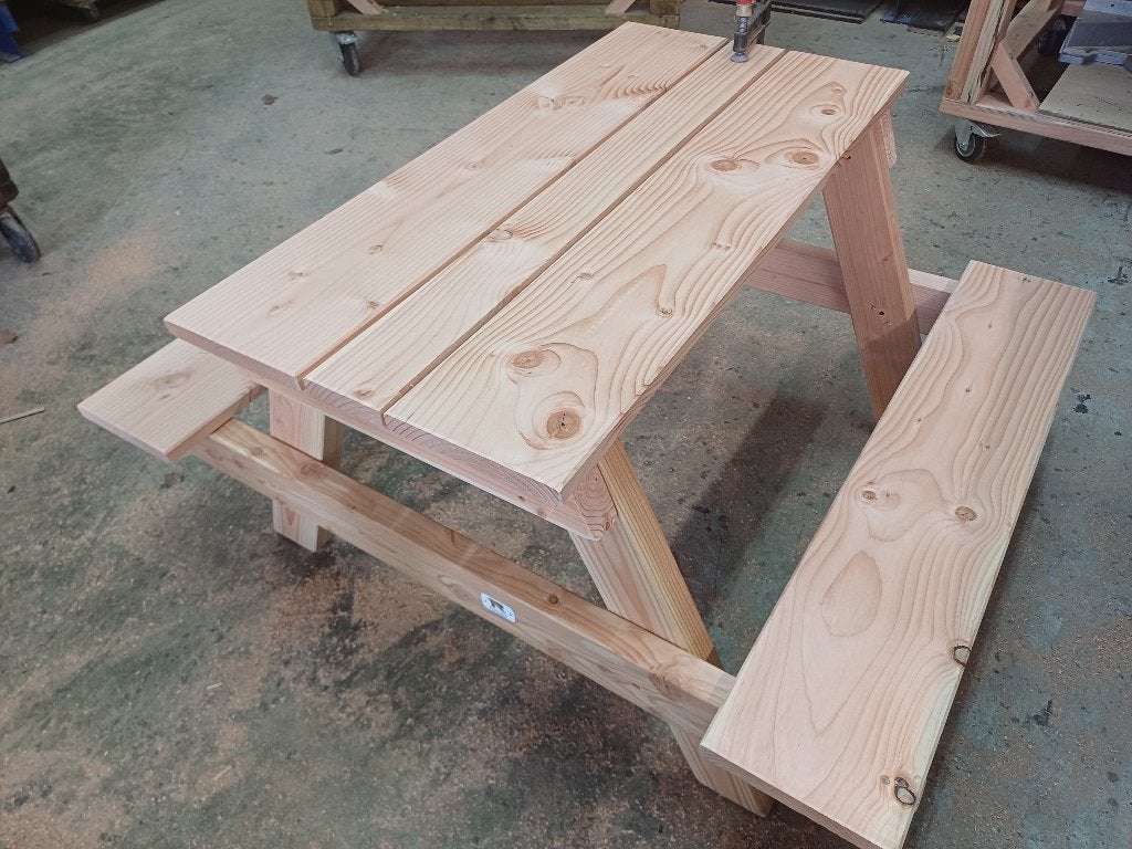 picknicktafel voor kinderen DOUGLAS HOUT milieuverantwoord, Ophalen of Verzenden, Nieuw, Rechthoekig, Hout