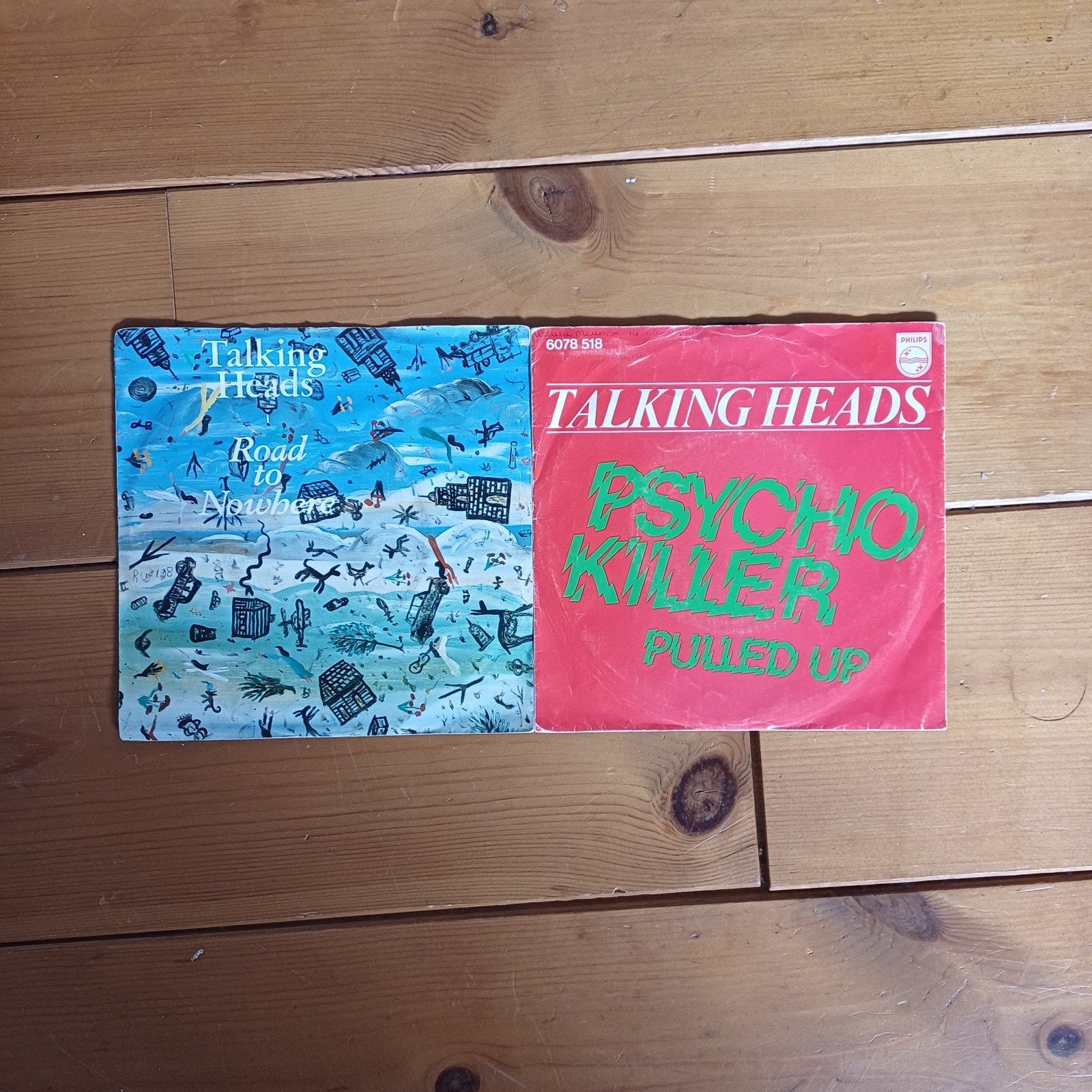 2 Talking Heads  singels, Gebruikt, 7 inch, Ophalen of Verzenden, Pop