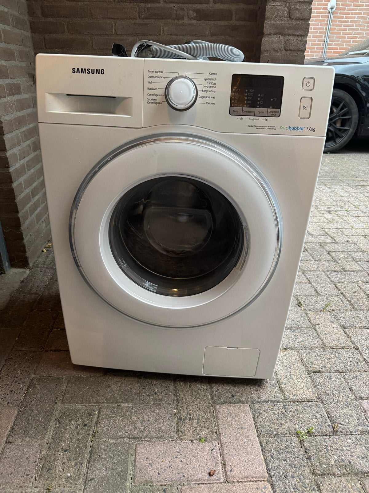 Samsung EcoBubble Wasmachine 7kg - werkend, Ophalen, Gebruikt, Voorlader, 85 tot 90 cm
