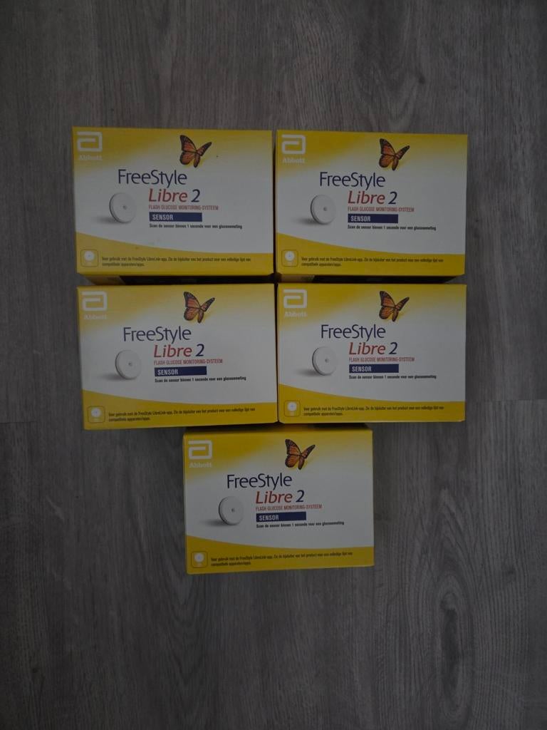 5x Abbott FreeStyle Libre 2 Sensoren - Nieuw in doos, Ophalen of Verzenden, Nieuw