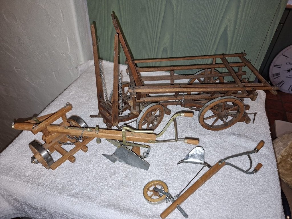 3 stuks houten hooiwagen, begin 1900, Antiek en Kunst, Ophalen of Verzenden