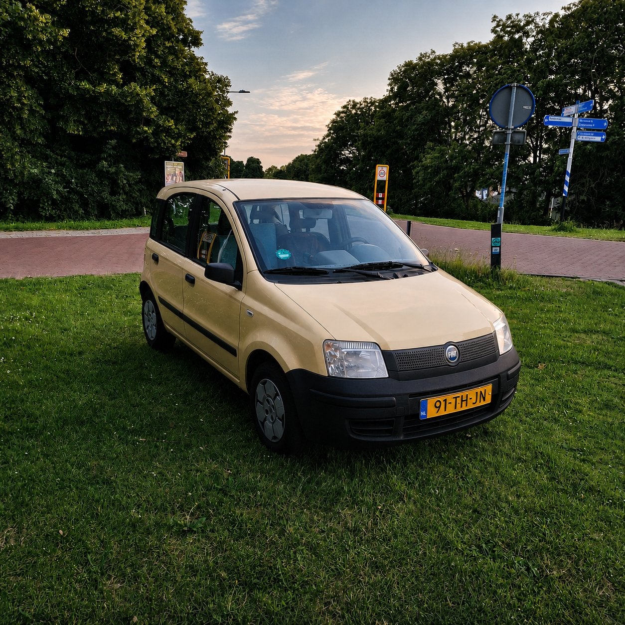 Fiat Panda 1.1 40KW 2006 Geel nieuwe apk., Voorwielaandrijving, 54 pk, Handgeschakeld, Particulier