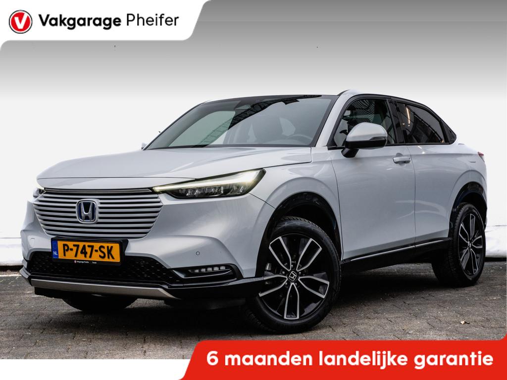 Honda HR-V 1.5 e:HEV 131pk Aut. Advance Trekhaak/ Camera/ St, Met garantie (alle), Leder en Stof, Wit, Origineel Nederlands