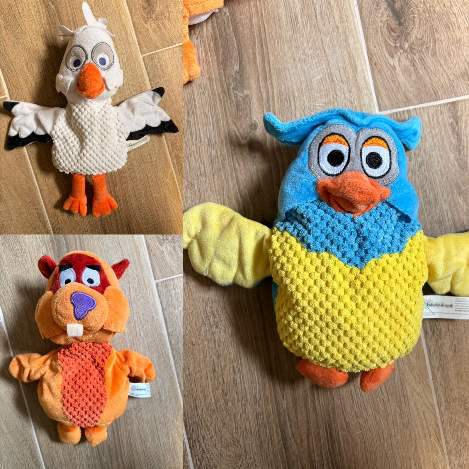 Fabeltjeskrant handpoppen knuffels., Ophalen, Zo goed als nieuw, Overige typen