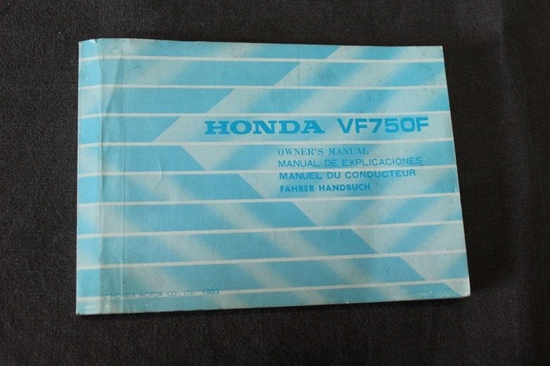 Honda VF750F 1983 motorcycle owner's manual VF 750 handbuch, Ophalen of Verzenden, Honda