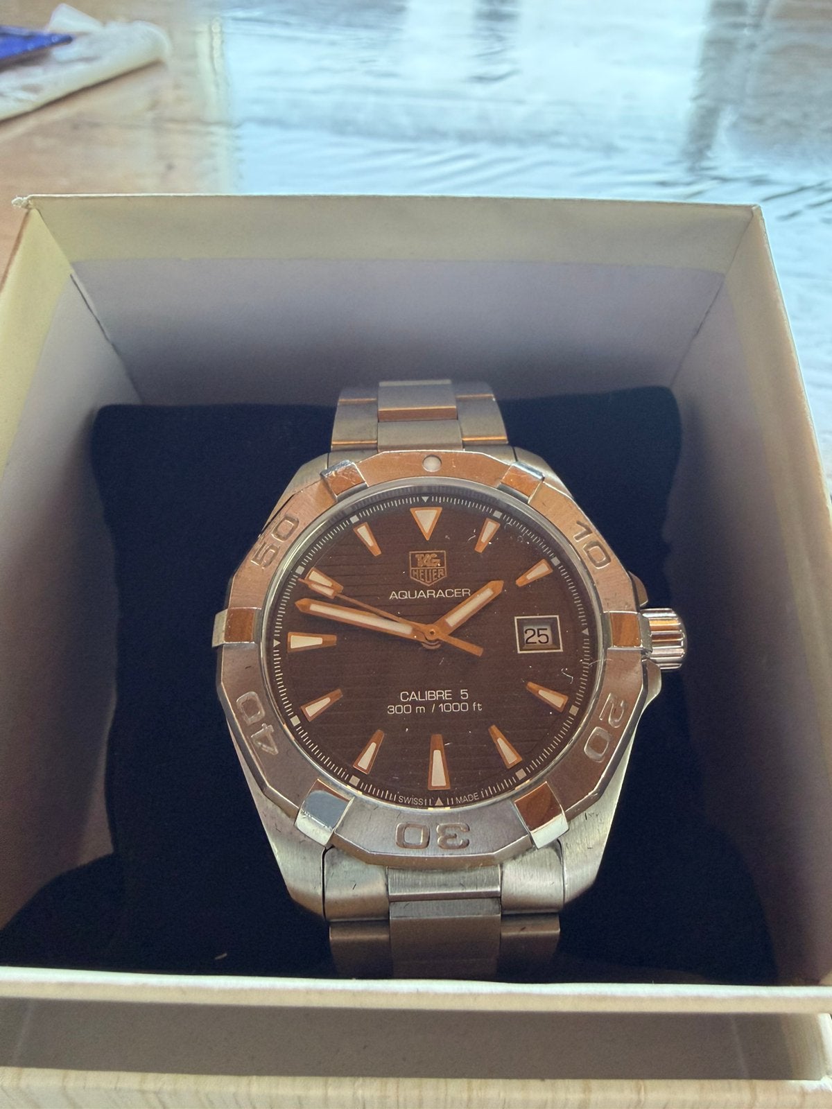 TAG Heuer Aquaracer 300M Automatic, Sieraden, Tassen en Uiterlijk, Horloges | Dames, Ophalen, Zo goed als nieuw, Staal, Overige merken