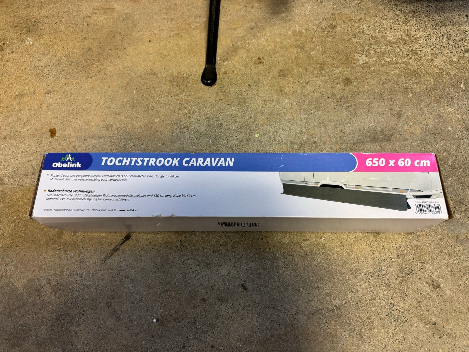 Obelink tochtstrook caravan 650x60 cm, Caravans en Kamperen, Ophalen of Verzenden, Nieuw