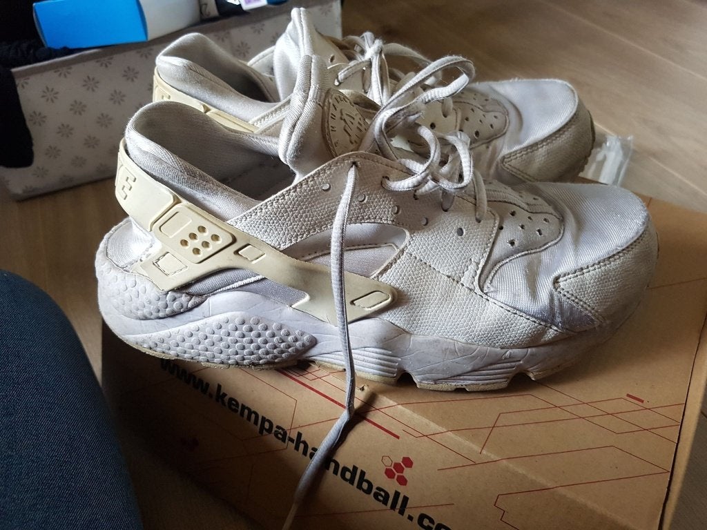 Nike Air Huarache sneakers - Gedragen 40, Wit, Nike, Ophalen of Verzenden, Sneakers of Gympen