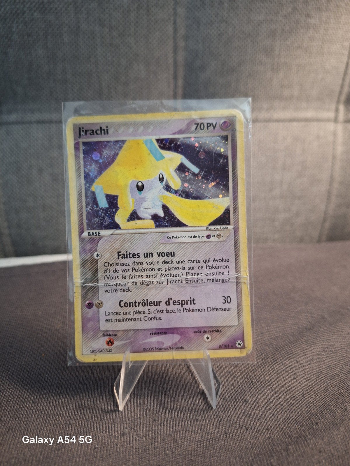 Jirachi Pokemon kaart 70 PV - Frans, Ophalen of Verzenden, Gebruikt, Losse kaart, Foil