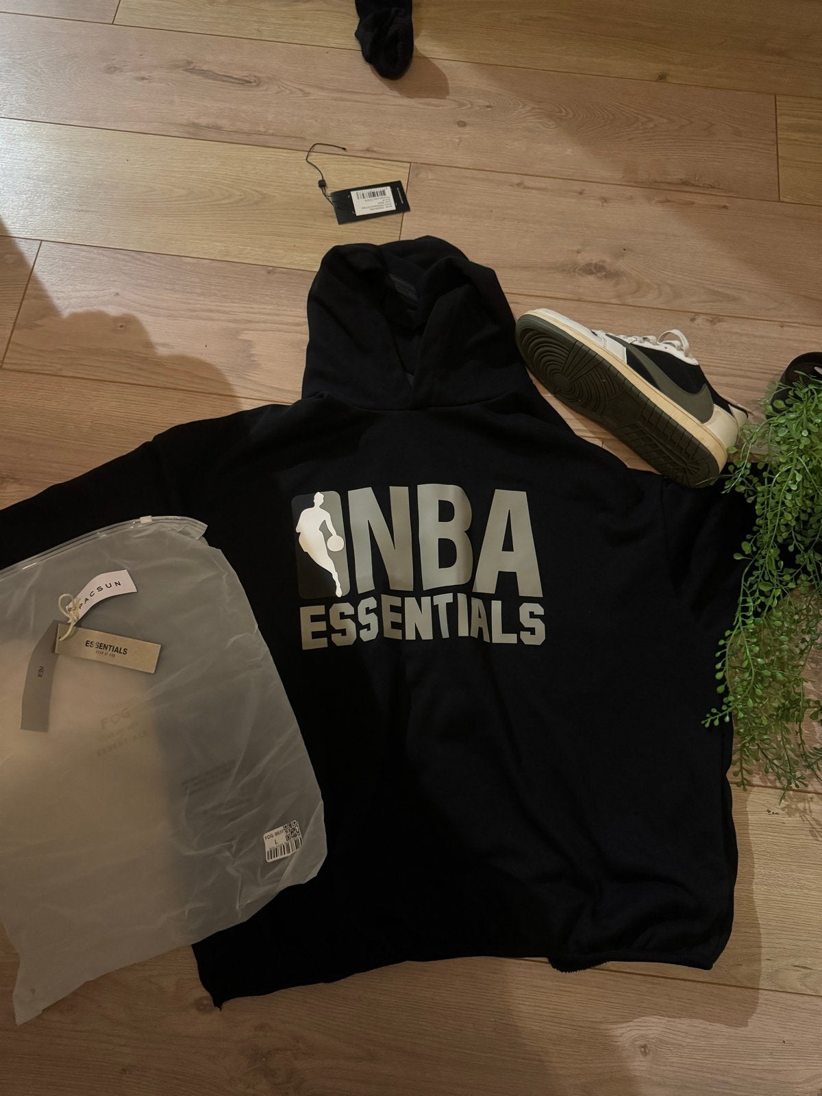 Fear of God Essentials NBA Hoodie Zwart, Ophalen of Verzenden, Nieuw