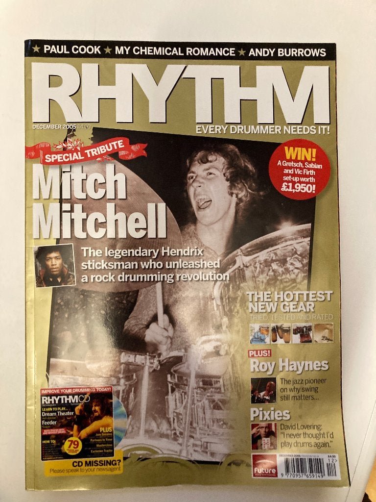 Rhythm 118 december 2005 Mitch Mitchell met CD drum magazine, Ophalen of Verzenden, Zo goed als nieuw, Instrument