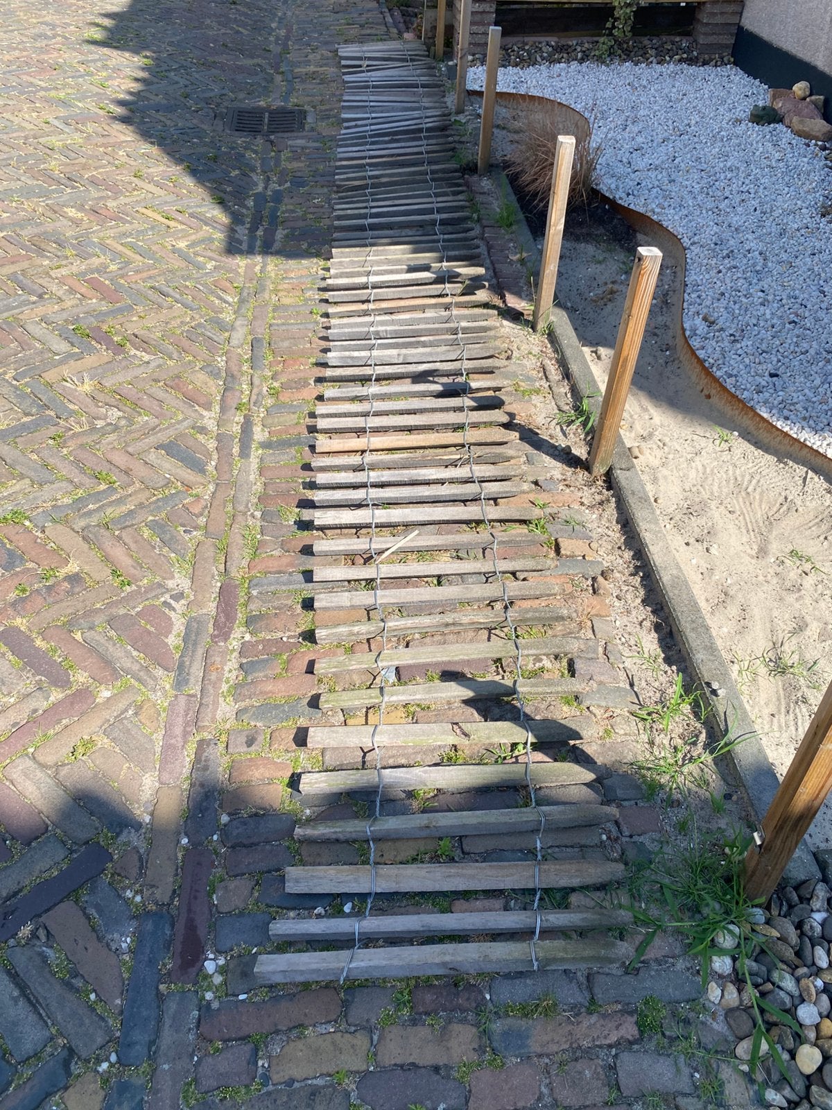 Schapenhek 5 m, Tuin en Terras, Ophalen, Gebruikt, Hout, 3 tot 6 meter