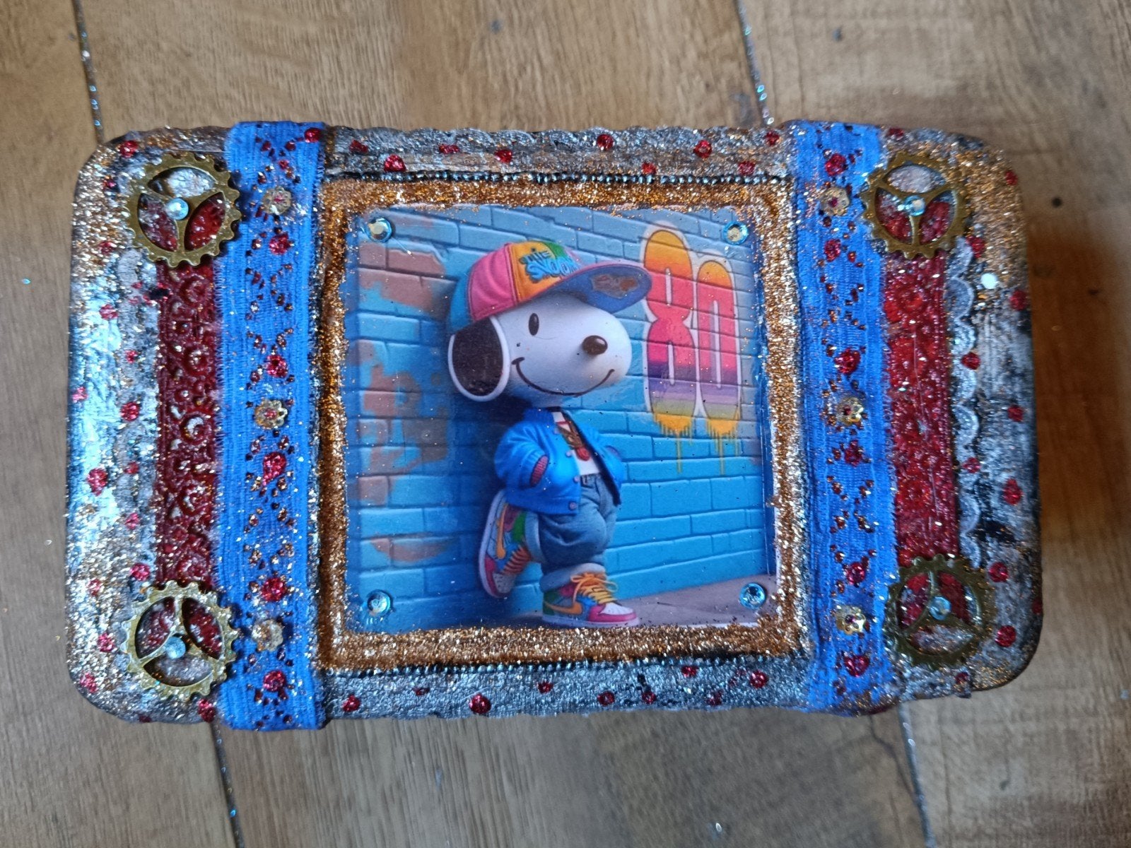 Snoopy, Ophalen of Verzenden, Rechthoekig, Glas