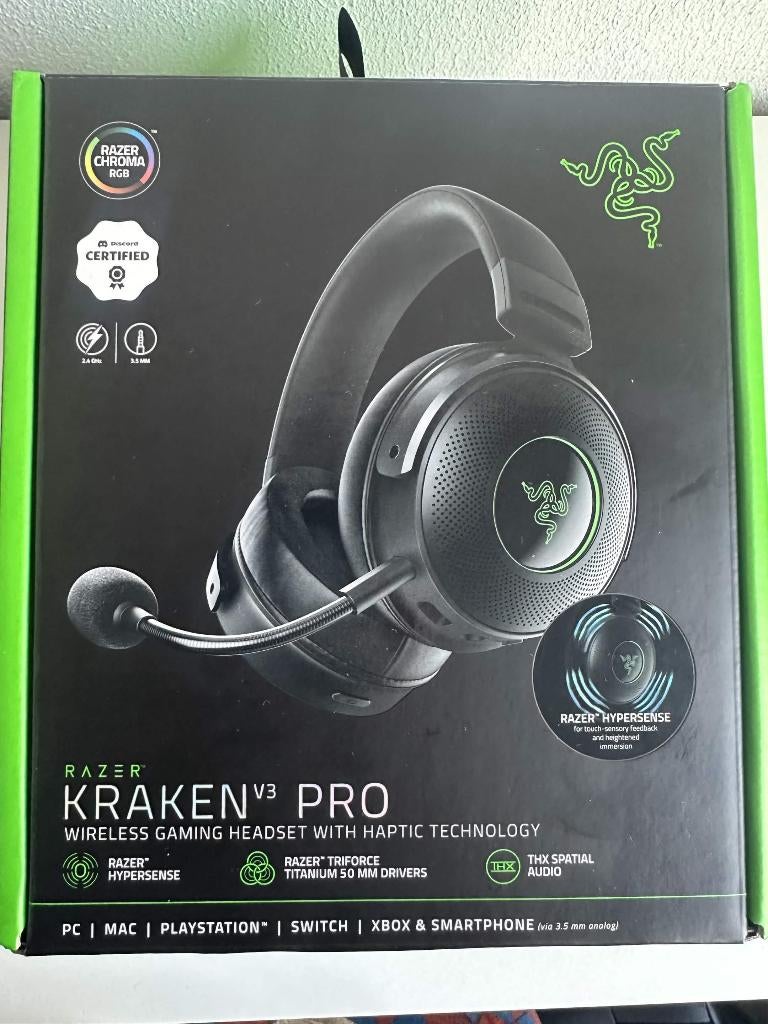 Razer kraken v3 pro with full setup, Audio, Tv en Foto, Koptelefoons, Ophalen of Verzenden, Zo goed als nieuw, Overige merken