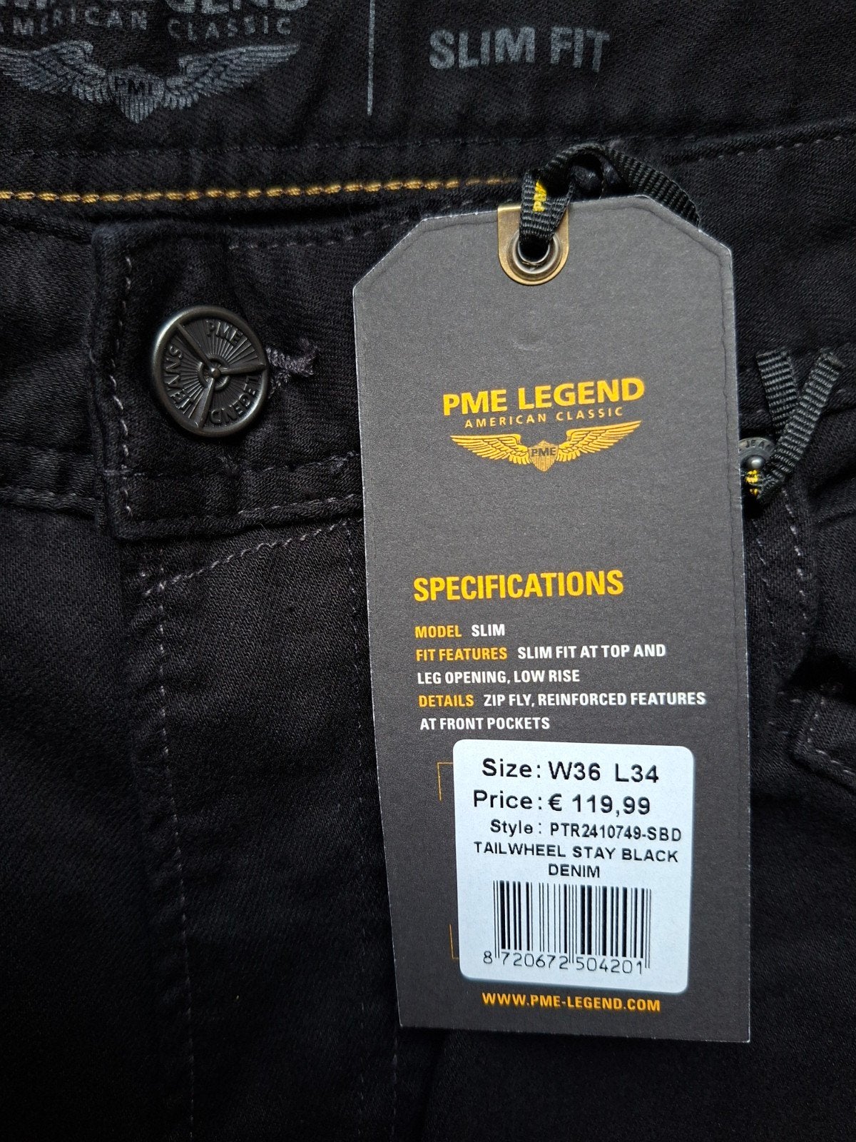 PME LEGEND Tailwheel jeans W36 L34 zwart, W36 - W38 (confectie 52/54), Zwart, Nieuw, Ophalen of Verzenden