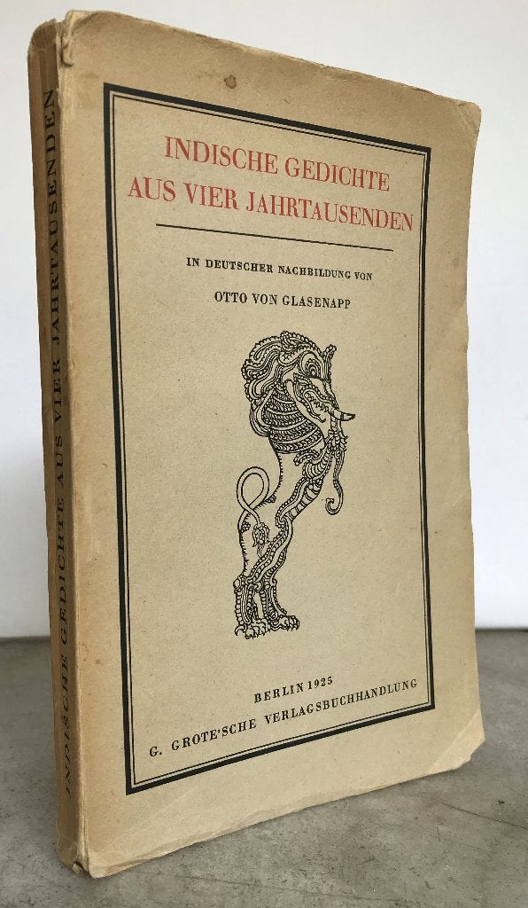 Glasenapp - Indische Gedichte aus vier Jahrtausenden (1925), Ophalen of Verzenden
