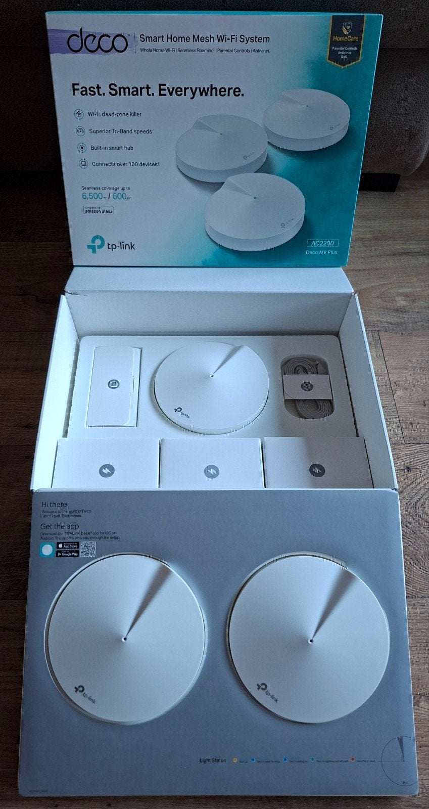 TP-Link Deco M9 Plus AC2200 Smart Home Mesh Wi-Fi System  V2, Ophalen of Verzenden, Zo goed als nieuw, Router, TP-Link