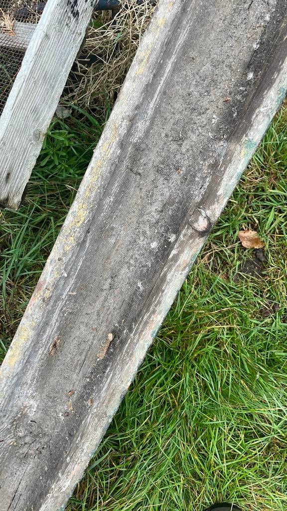 Oude grenen dakgoot, 5,5 meter lang, niet verrot, Gebruikt, Grenen, Overige typen, Ophalen of Verzenden