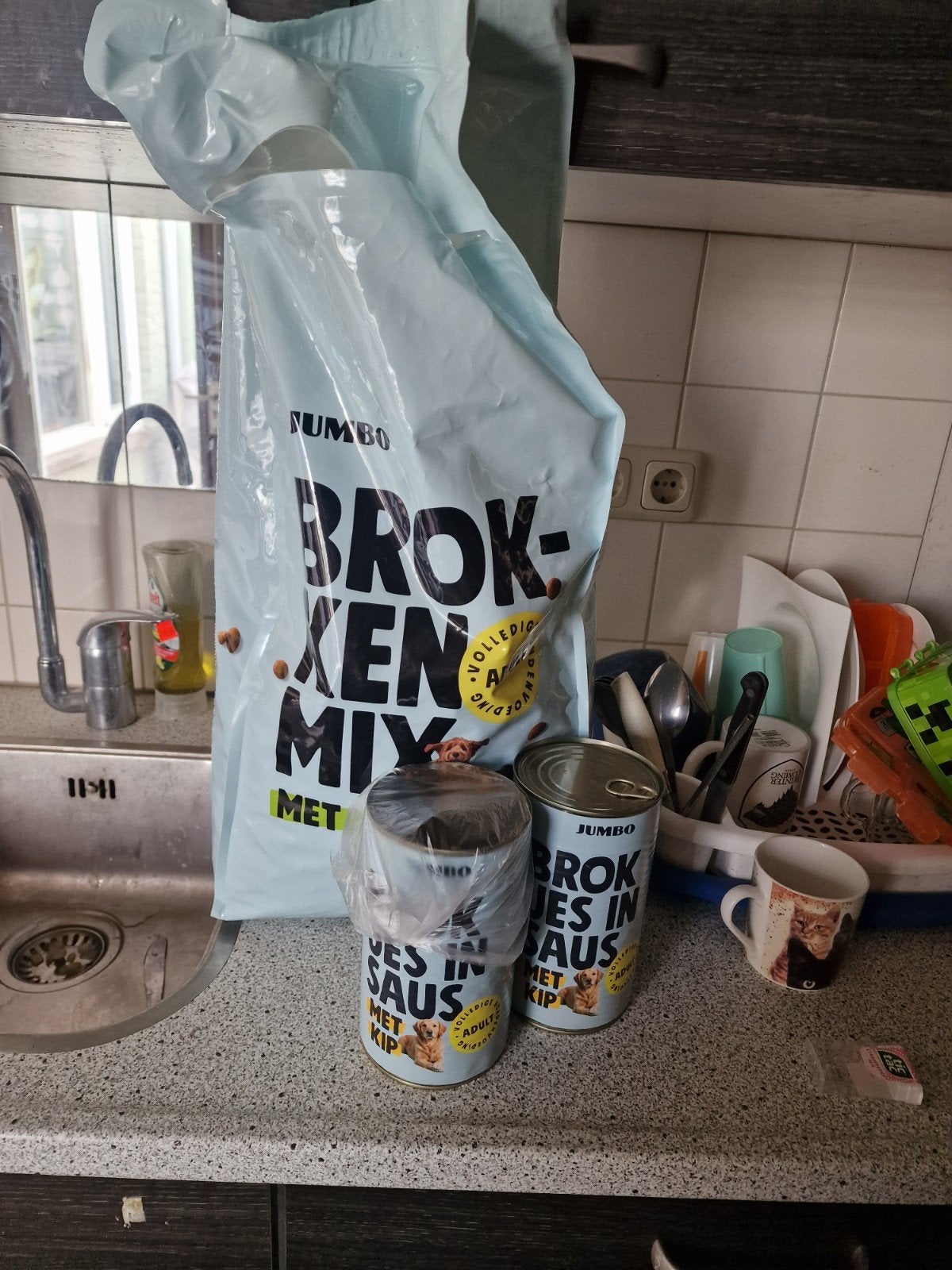 gratis honde brokken  op te halen vlees is al weg, Dieren en Toebehoren, Ophalen, Hond