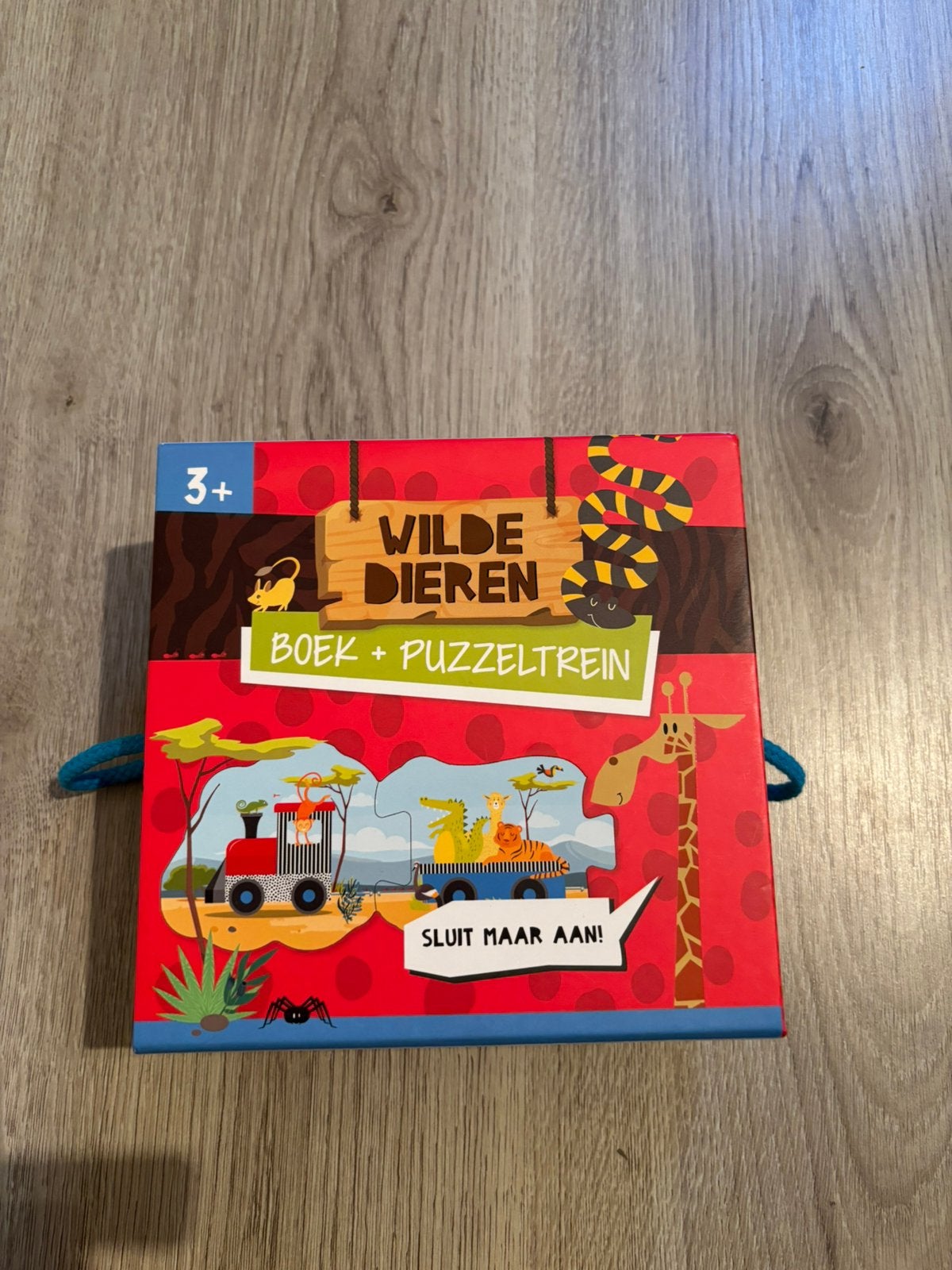 Wilde dieren treinpuzzel, Ophalen of Verzenden, 10 tot 50 stukjes, Zo goed als nieuw, 2 tot 4 jaar