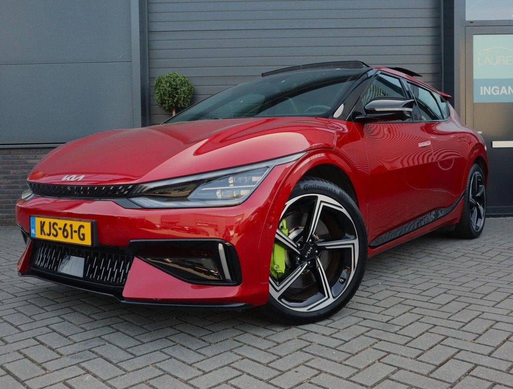 Kia EV6 GT AWD 77.4 kWh | 100% SOH | Pano | 360 | HUD | Stoe, Auto's, Alcantara, 2100 kg, Vierwielaandrijving, EV6