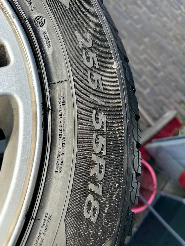 Land Rover velgen 18” + banden – 5x120 – 255/55 R18, Auto-onderdelen, Banden en Velgen, Ophalen, 18 inch, Gebruikt, 255 mm