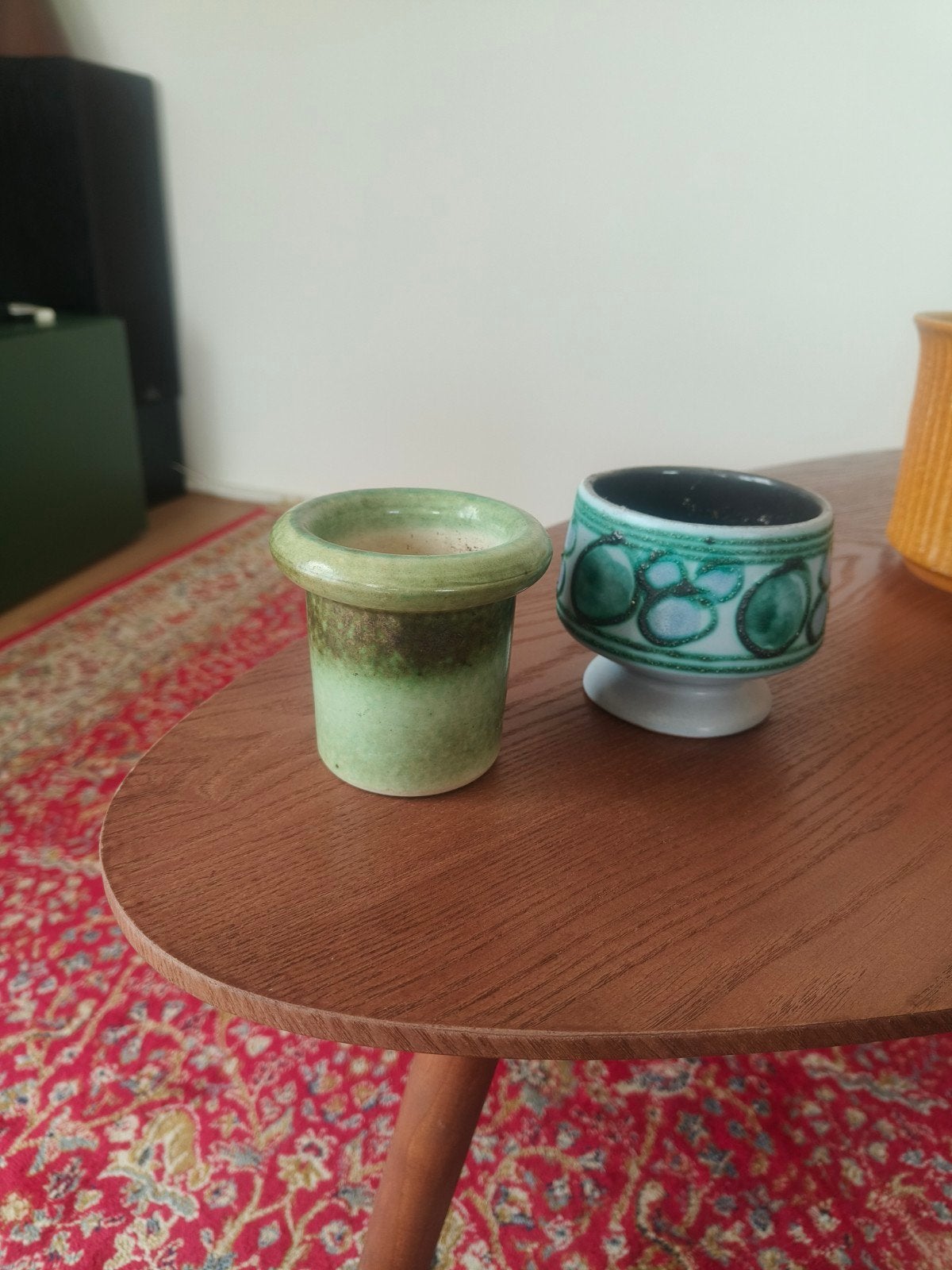 2 kleine vintage bloempotjes, Tuin en Terras, Bloempotten, Ophalen, Rond, Binnen, Aardewerk