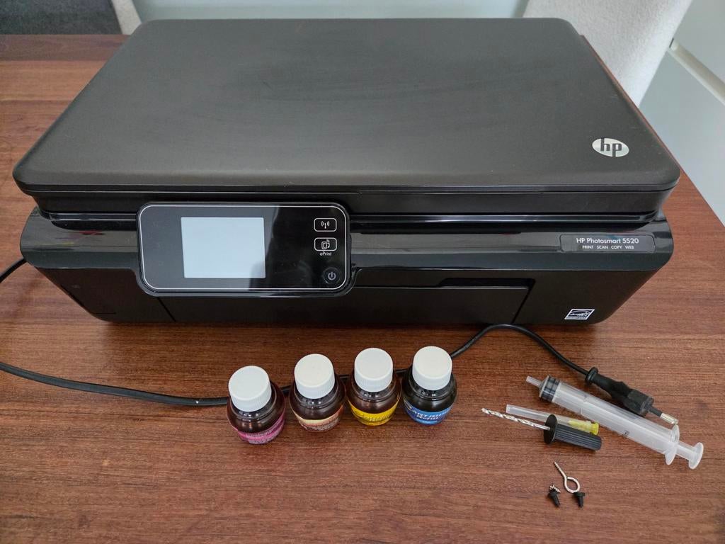 Fijne HP inktjet printer en scanner, Computers en Software, Printers, Gebruikt, Inkjetprinter, All-in-one, HP