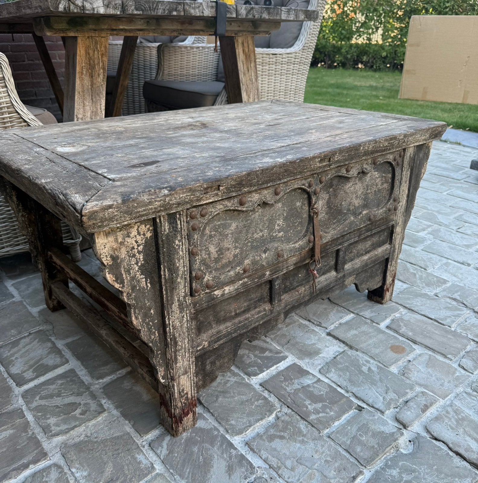 Landelijke Salontafel, Huis en Inrichting, Ophalen, 100 tot 150 cm, 50 tot 100 cm, Zo goed als nieuw