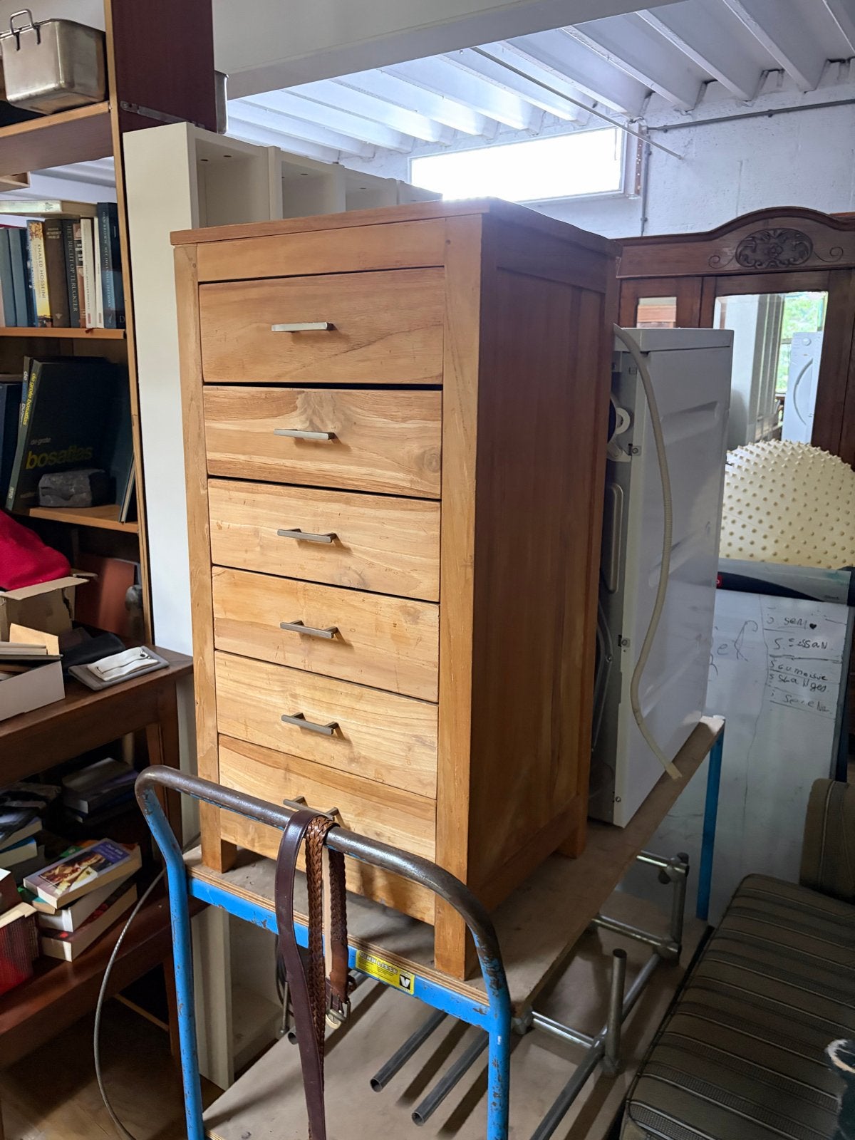 Teakhouten kastje in zeer goede staat, Huis en Inrichting, Kasten | Ladekasten, Zo goed als nieuw, 100 tot 150 cm, 50 tot 100 cm
