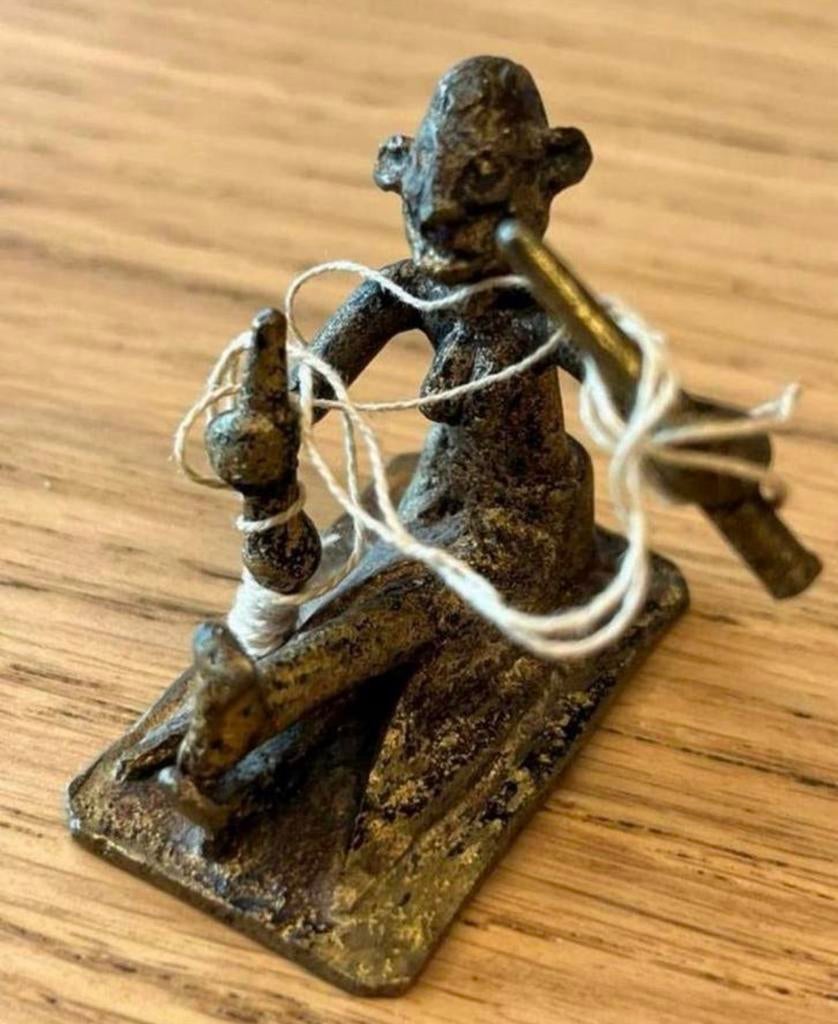Brons Ashanti goudgewichtje uit Ghana, Ophalen of Verzenden, Zo goed als nieuw