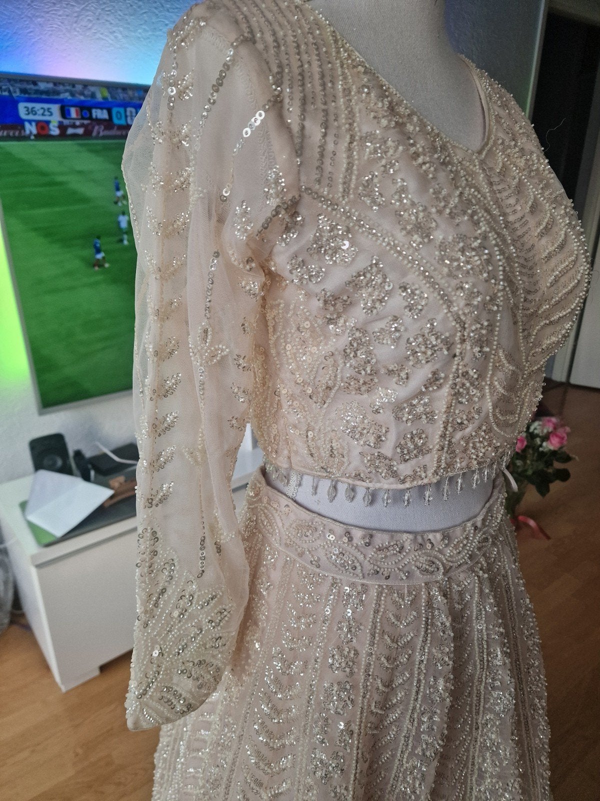 Indiase kleding lehenga/gagra, Ophalen, Nieuw, Beige, Overige typen