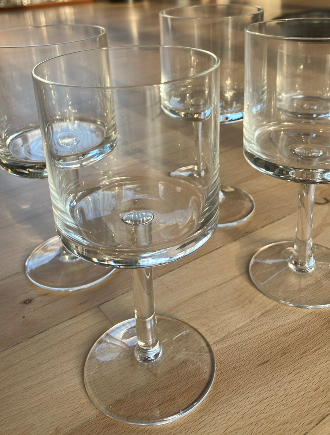6 kristallen wijnglazen - vintage, Verzamelen, Ophalen, Zo goed als nieuw, Overige typen