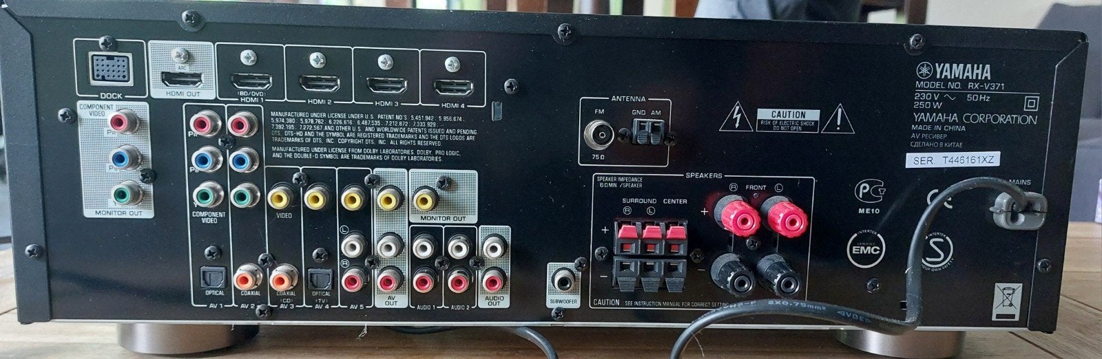yamaha RX-V371 Natural sound receiver radio versterker, Ophalen, Zo goed als nieuw, Audio