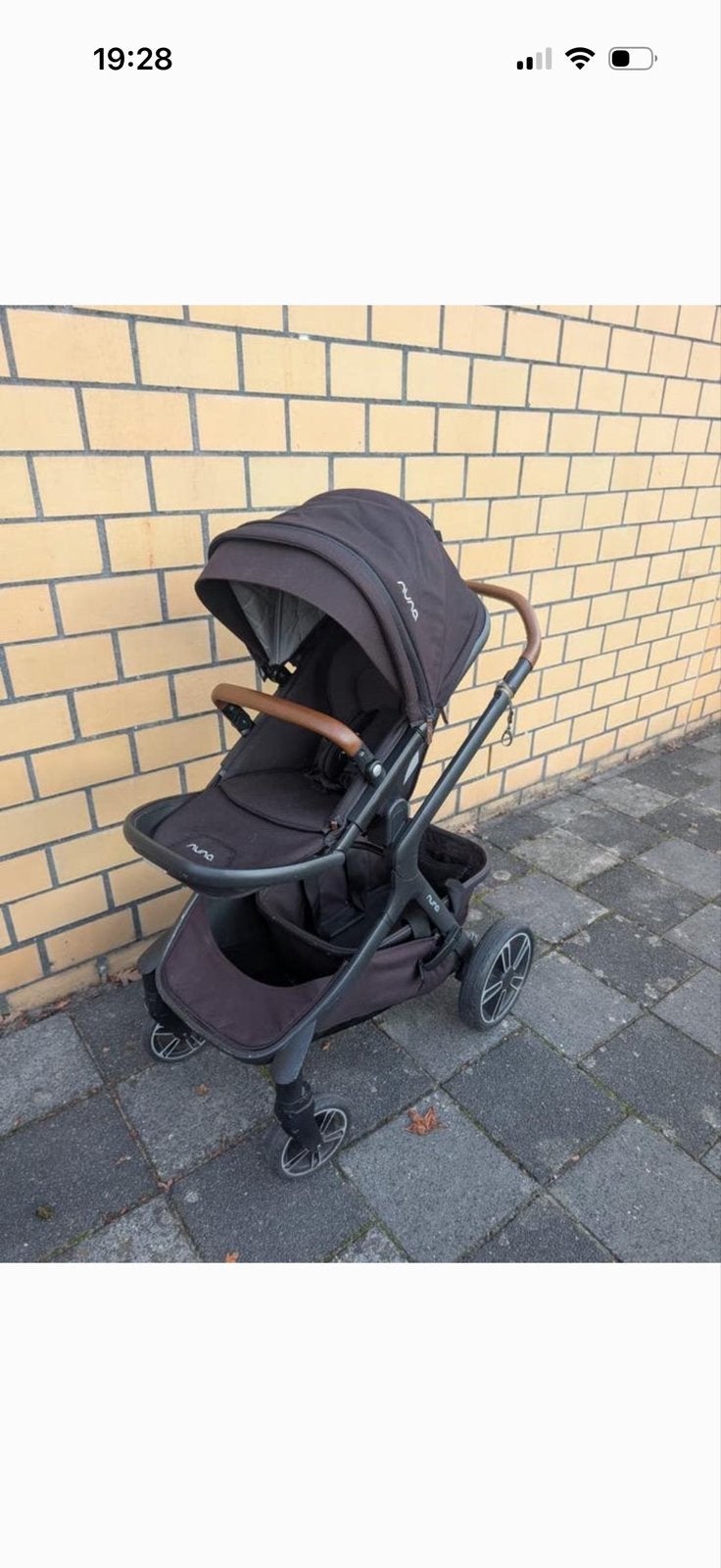 Nuna kinderwagen met reiswieg en accessoires, Gebruikt, Combiwagen, Verstelbare duwstang, Ophalen