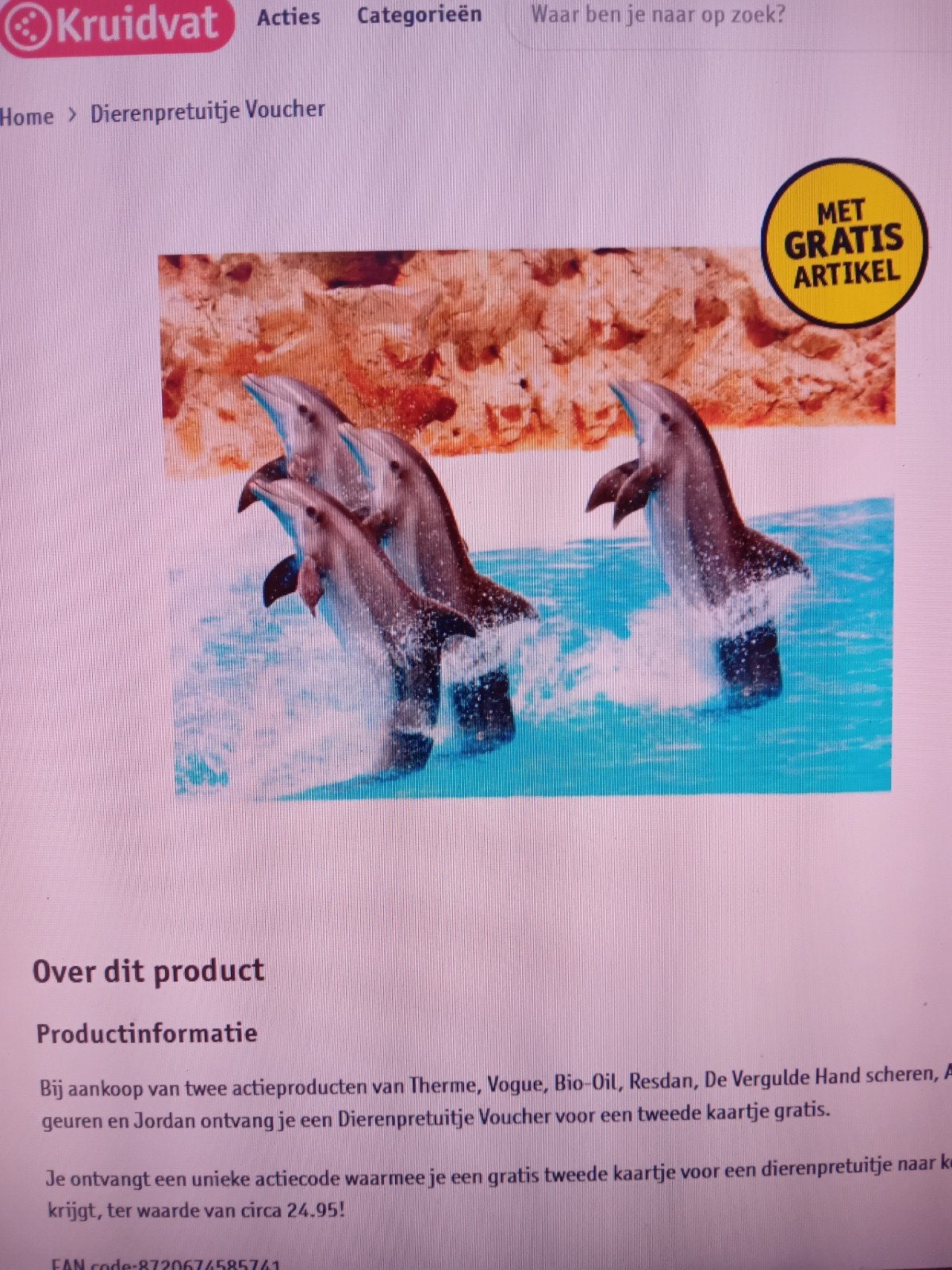 4x kruidvat dierenpretuitje voucher 2e pers gratis, Drie personen of meer, Kortingsbon, Overige typen
