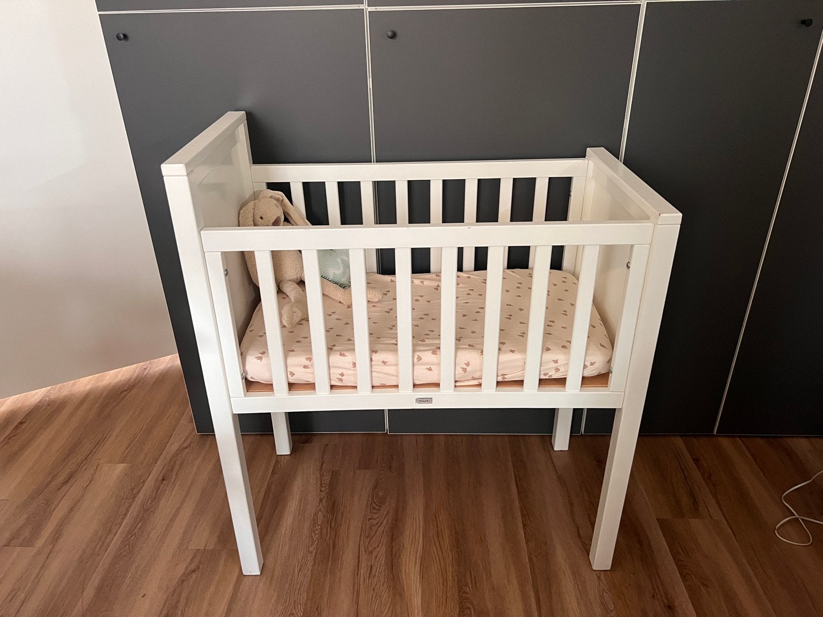 TWF ledikant wit 40x80 cm met Aerosleep matras en topper, Ophalen, Zo goed als nieuw, Ledikant