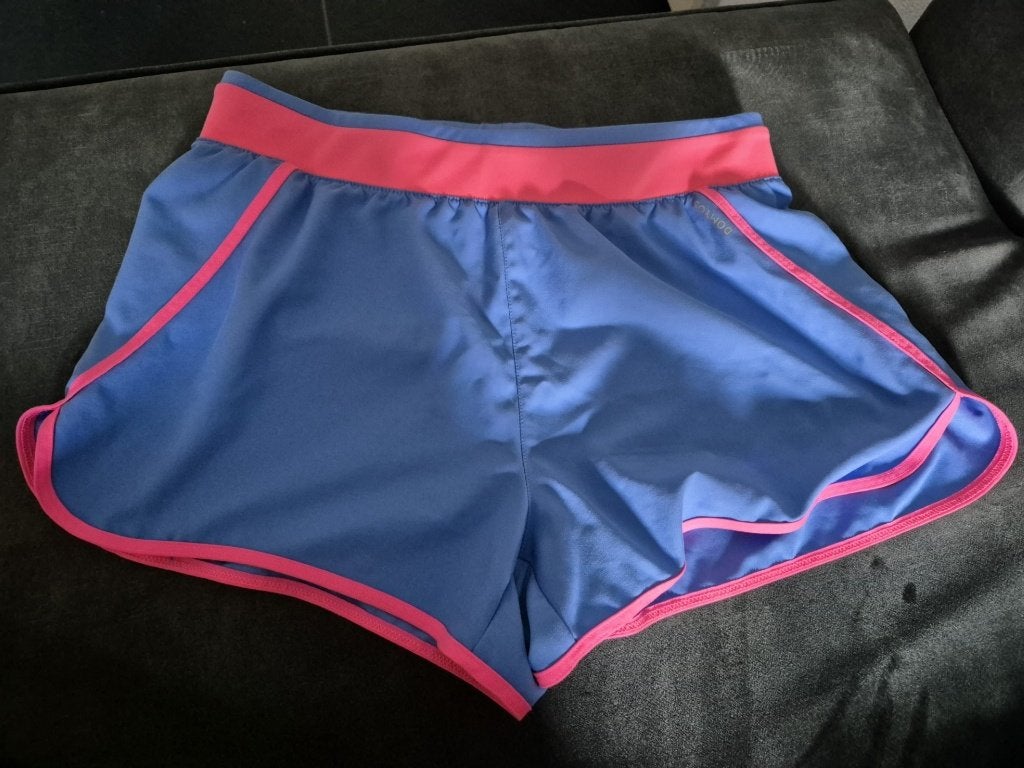 Sportbroekje Blauw met Roze streep, Kleding | Dames, Sportkleding, Blauw, Overige typen, Ophalen of Verzenden, Zo goed als nieuw