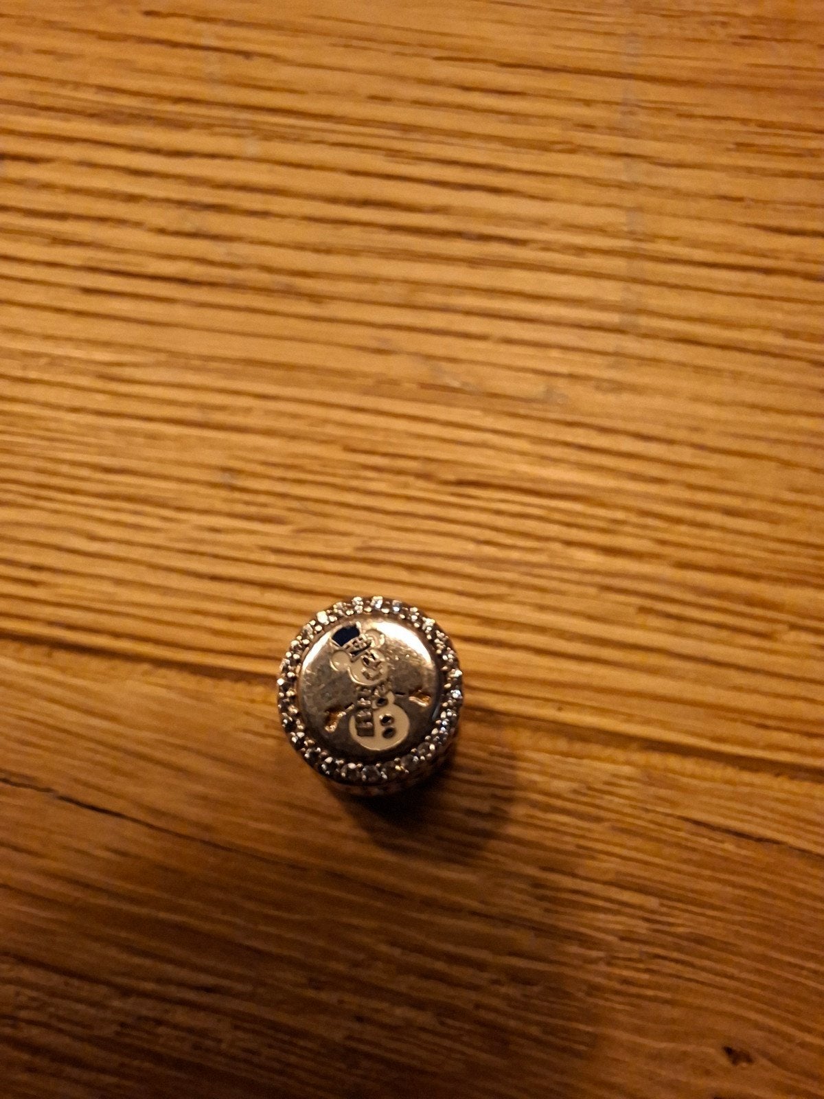 Pandora Disney Sneeuwpop Mickey, Ophalen of Verzenden, Zo goed als nieuw, Zilver, Pandora