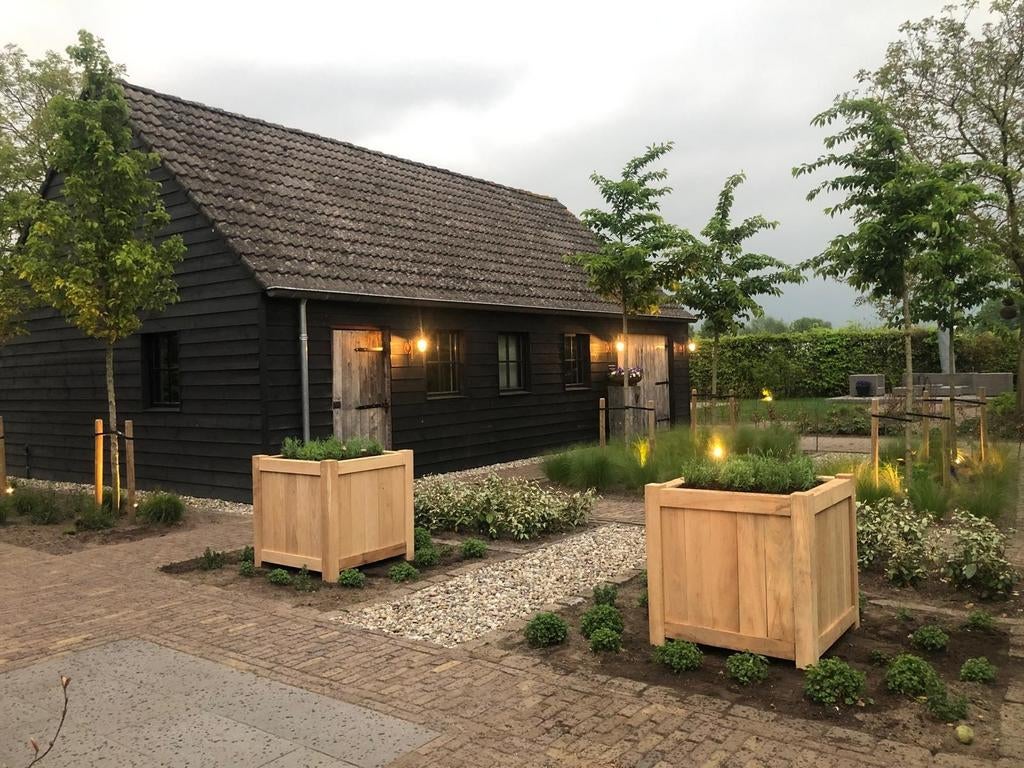 Robuuste Eiken plantenbakken op maat gemaakt pen en gat., Tuin en Terras, Overkappingen, Ophalen of Verzenden, Nieuw, Veranda