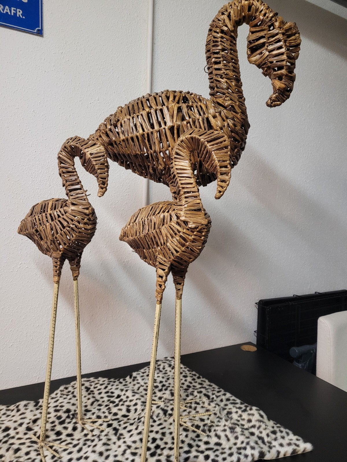 Flamingo familie, Ophalen, Boho, Zo goed als nieuw, Natuurlijk materiaal