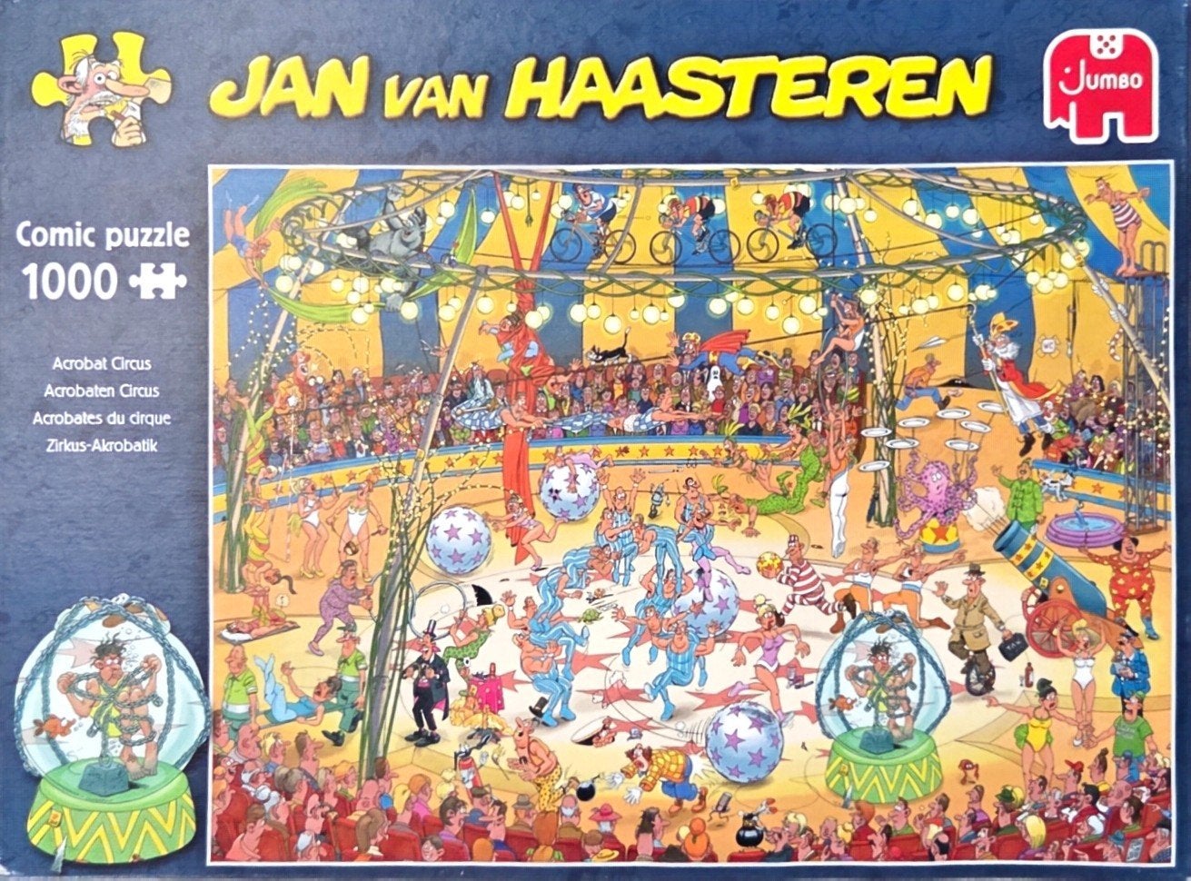 Jan van Haasteren Comic Puzzel - Acrobat Circus 1000 stukjes, Ophalen, 500 t/m 1500 stukjes, Gebruikt, Legpuzzel