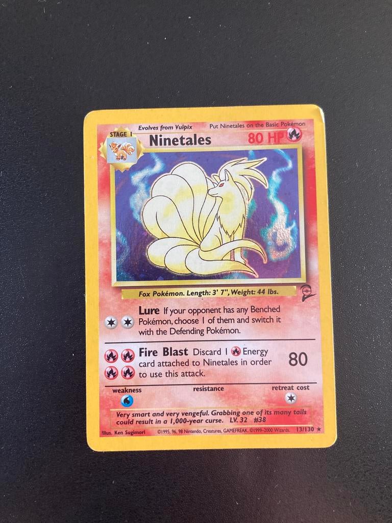 Pokemon kaart Ninetales Holo, Ophalen of Verzenden, Zo goed als nieuw