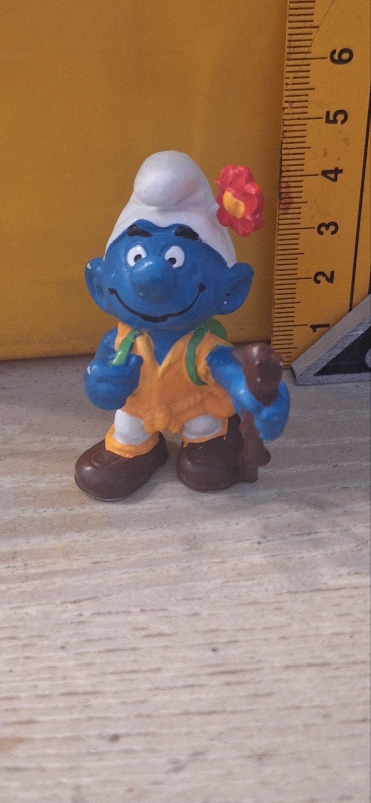 Smurf poppetje Wandelsmurf uit 1978 (111026), Sri Lanka, ., Schleich, Ophalen of Verzenden