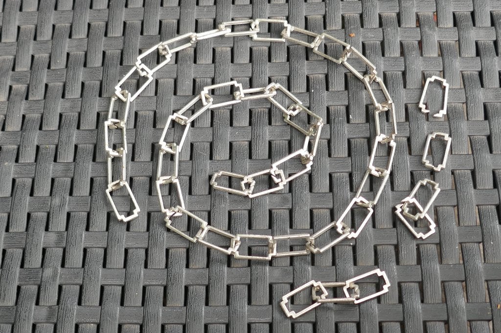 Ketting met bijzondere schakels, Overige materialen, Verstelbaar, Verzenden, Nieuw