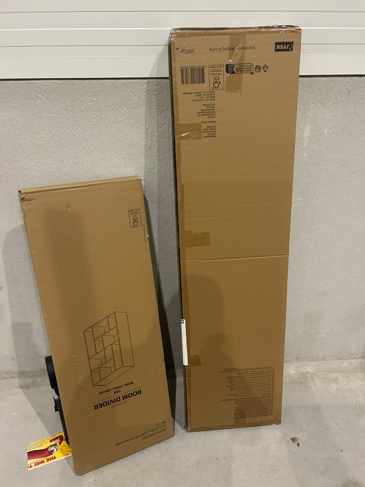Nieuwe JYSK Room Divider EIK W100 x H140 x D33 cm, Ophalen, Met plank(en), 100 tot 150 cm, Eikenhout