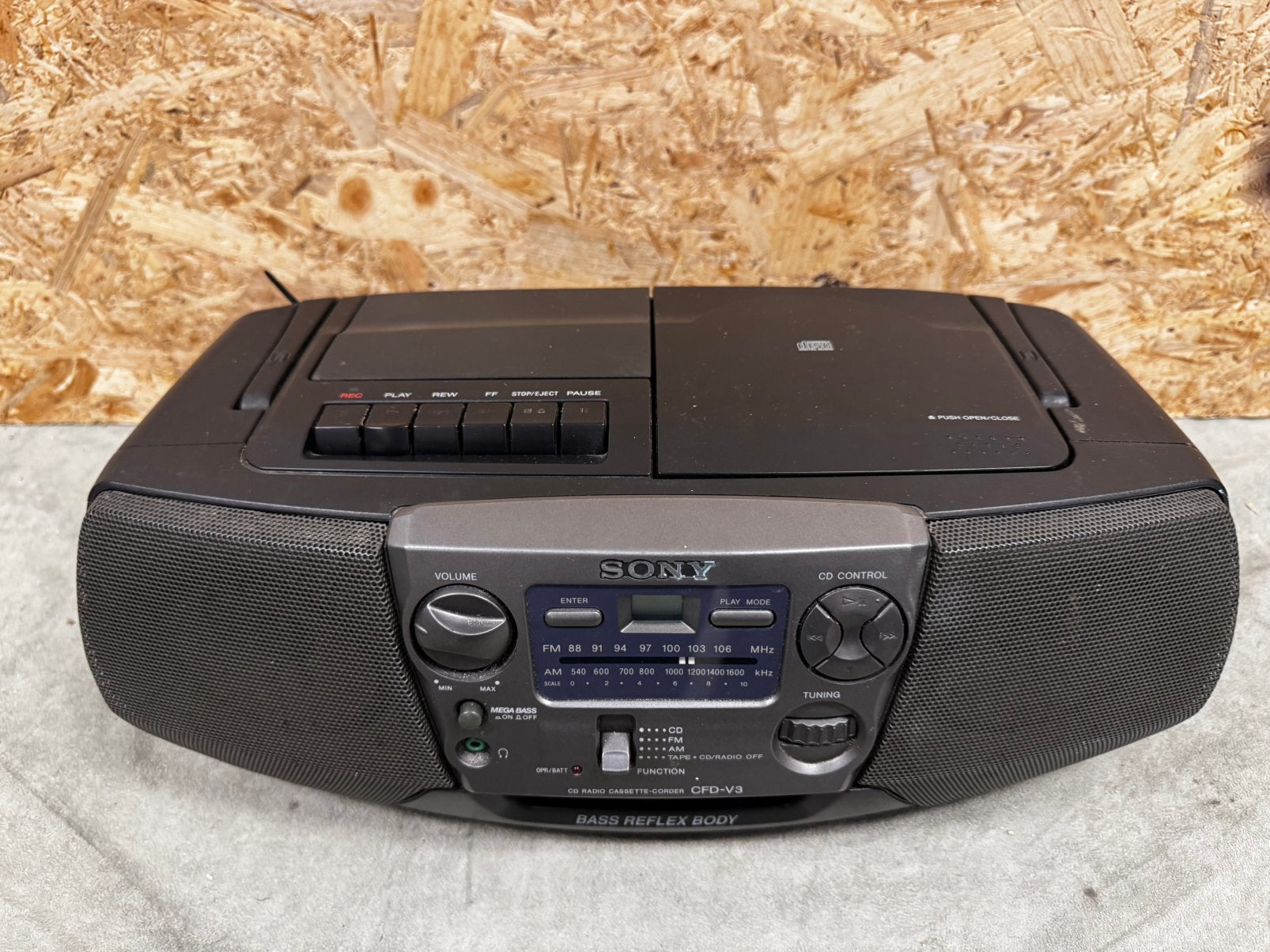 Sony CFD-V3 Boombox – CD / Cassette / AM-FM Radio – ReK4, Gebruikt, Overige typen, Ophalen of Verzenden, X