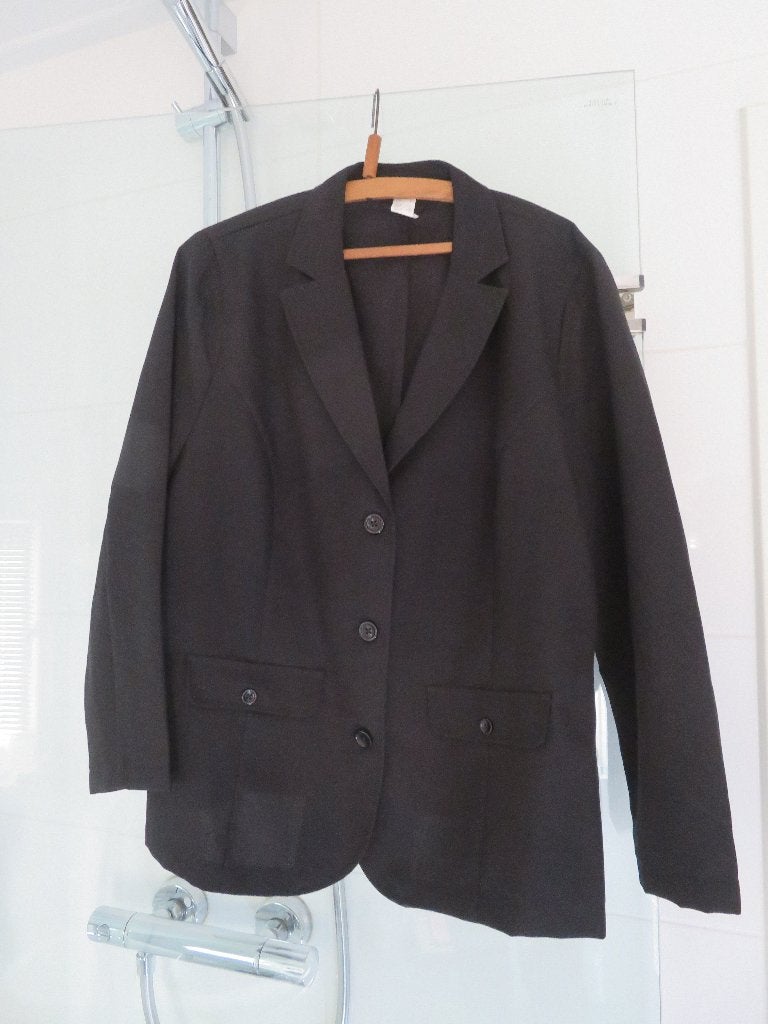 Zwarte blazer ongevoerd, Zwart, Maat 46/48 (XL) of groter, Nieuw, Ophalen of Verzenden