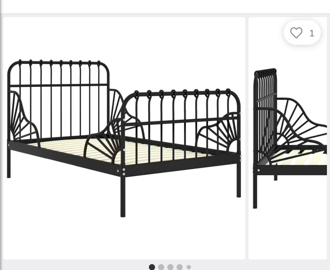 Ikea Minnen bed met matras en lattenbodem, Ophalen, Eenpersoons, Zwart, 80 cm
