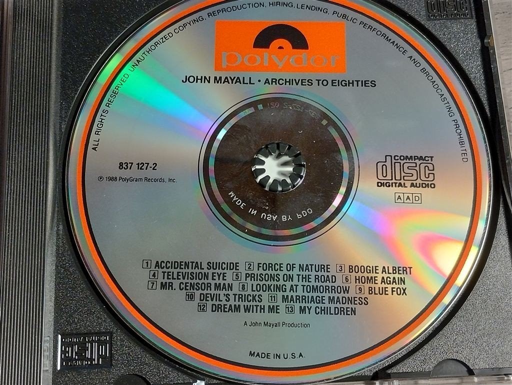 John Mayall - Archives to Eighties [U.S.A 1988], Ophalen of Verzenden, Zo goed als nieuw, Jazz